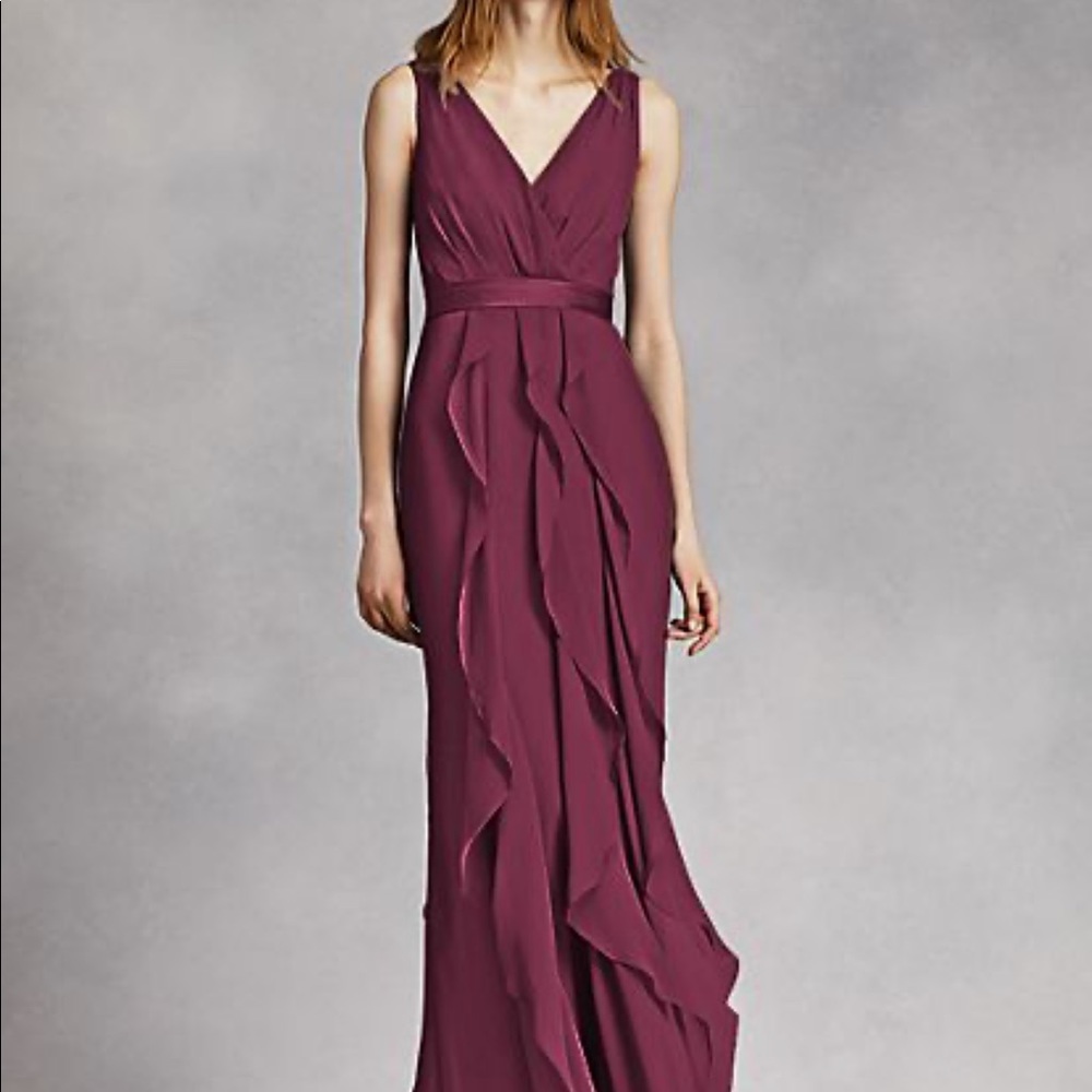 Vera Wang bridesmaids dress-Wine